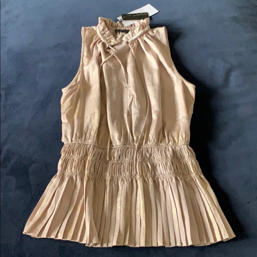 Current Air metallic gold top